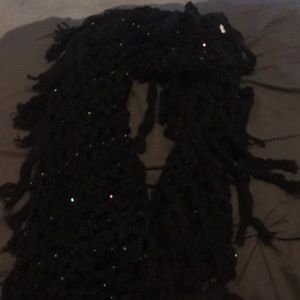 Black knitted scarf